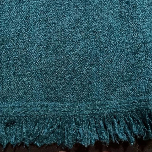 Anthropologie | Joy Fringed V Neck Sweater Medium New Dark Turquoise Teal New - Picture 14 of 14